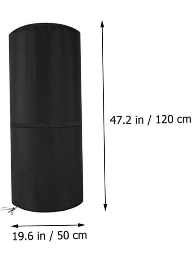 Heavy Duty Oxford Fabric Patio Heater Cover Fits Base Height Black - Image 2